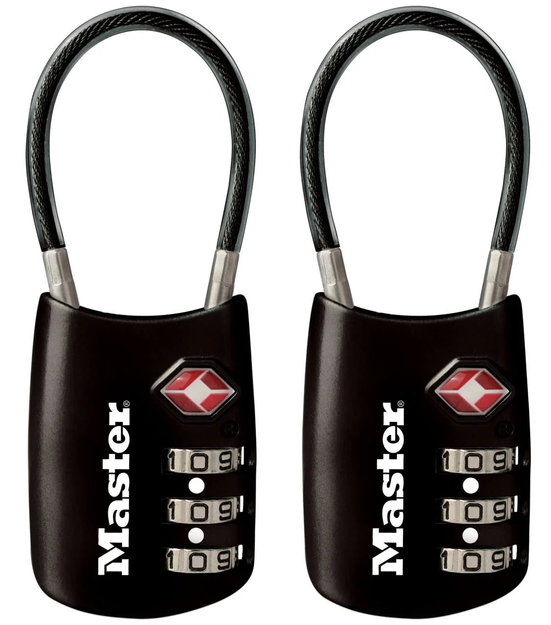Breathable Master Lock TSA-Accepted Combination Luggage Lock – 2-Pack Detailed