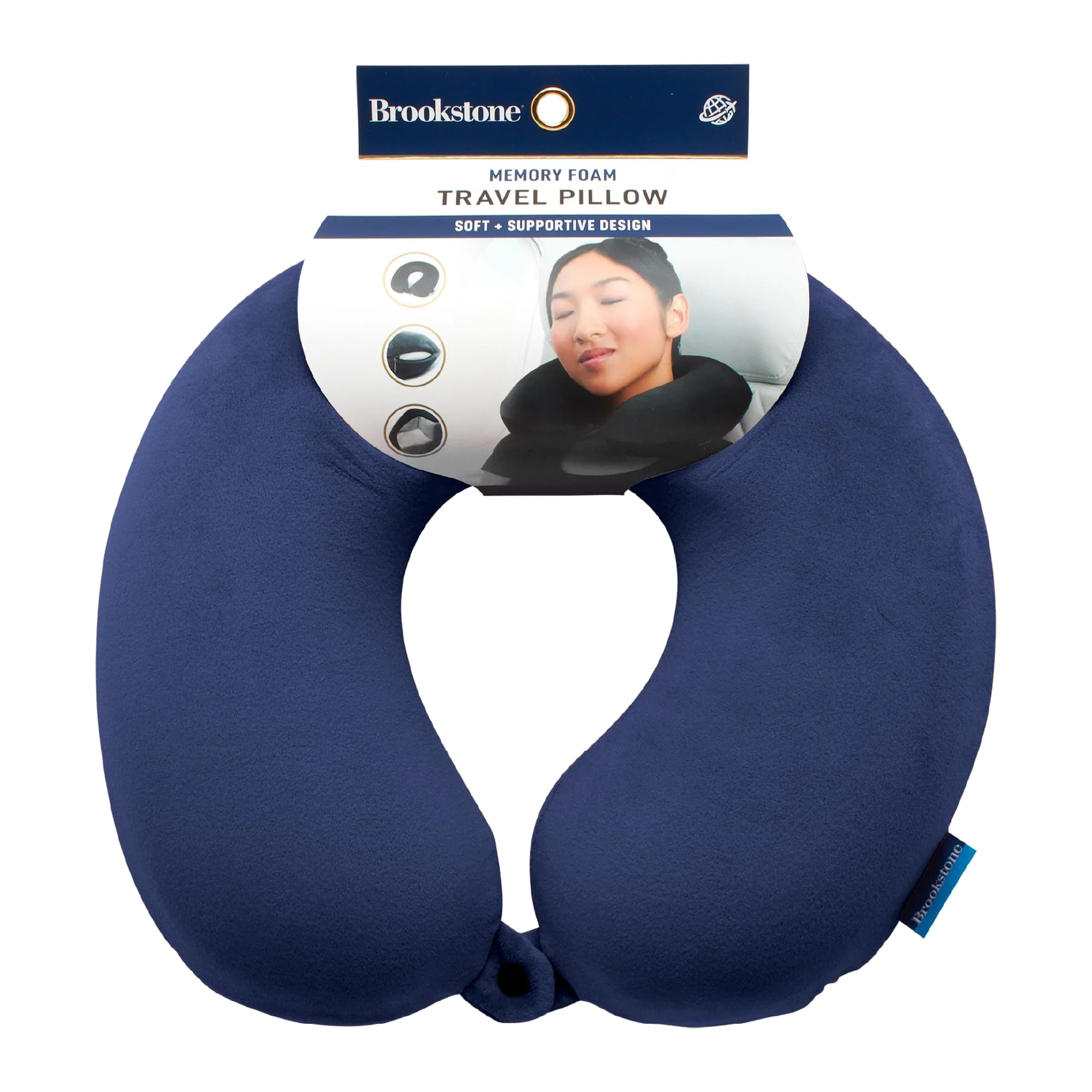 Efficient Brookstone Memory Foam Travel Neck Pillow – U-Shaped Lightweight Advanced