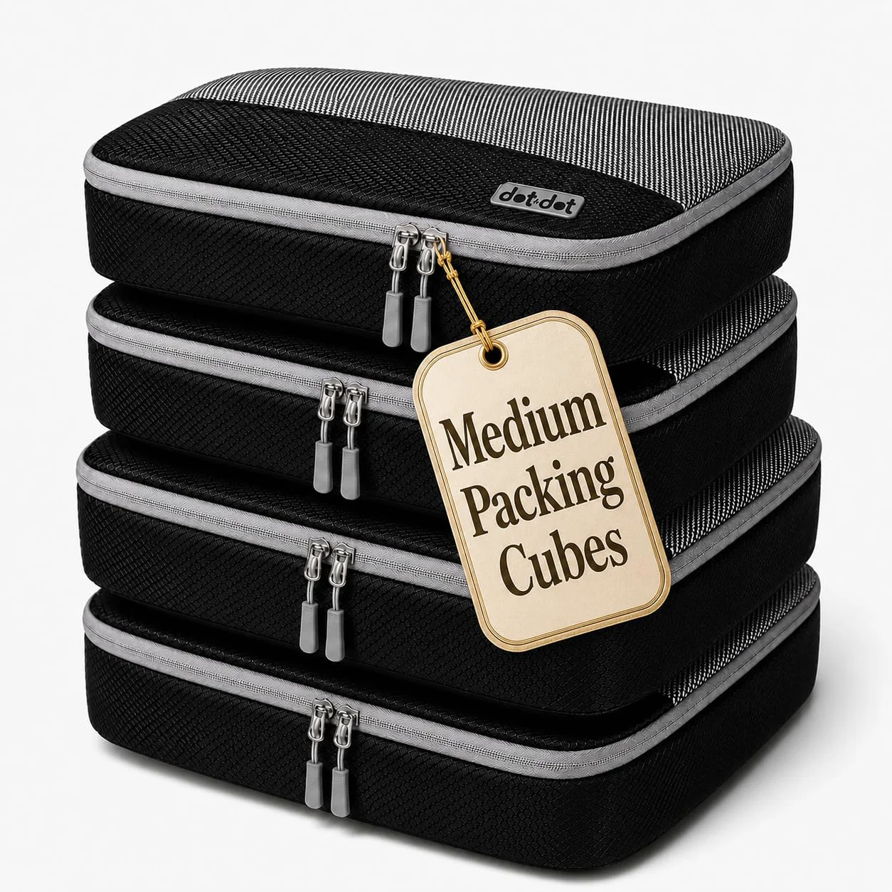 Comfortable Dot Dot Medium Packing Cubes for Carry-On Travel — 4-Piece Suitcase Organizer Set Refined