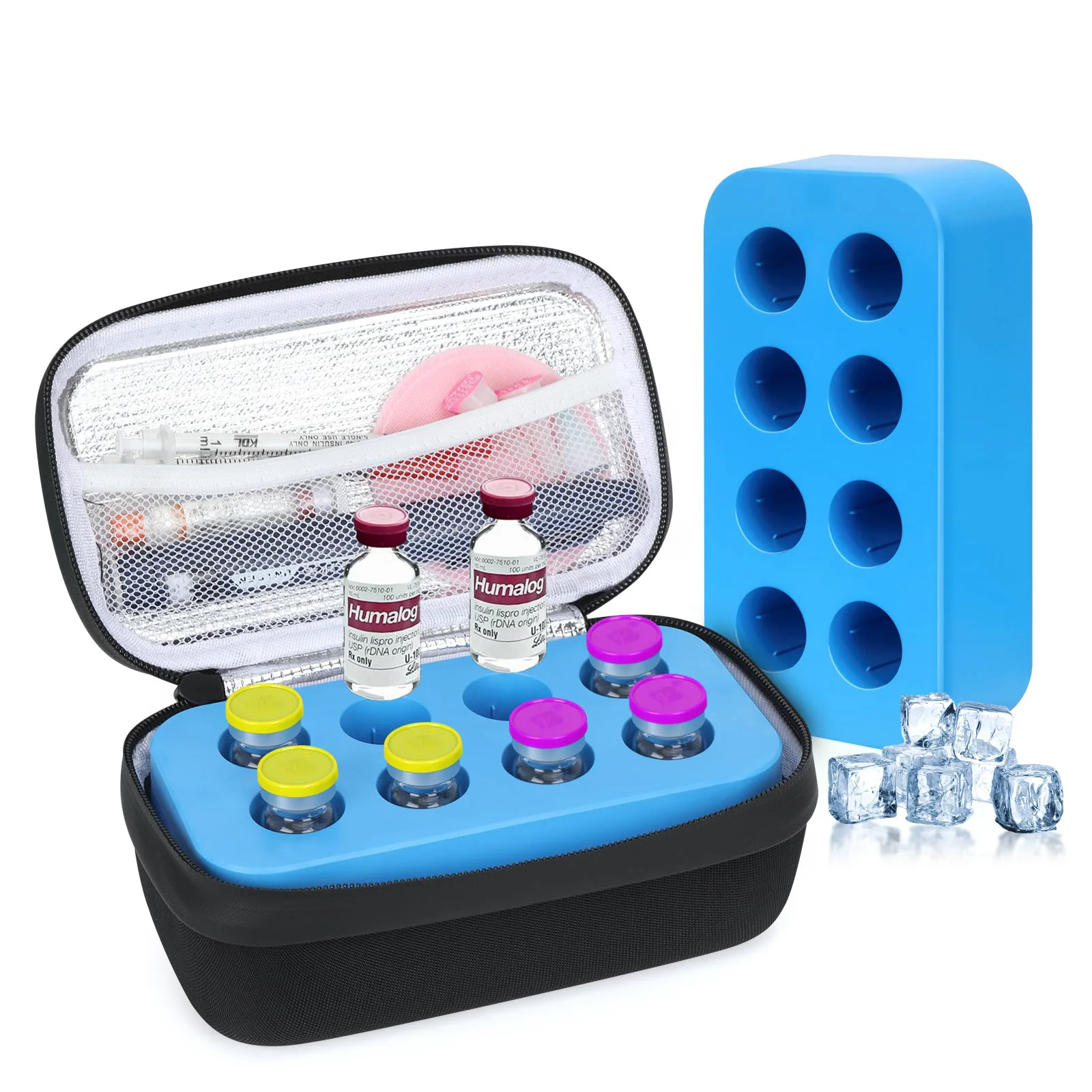 Professional YOUSHARES Insulin Vial Cooler Travel Case – 8-Slot zable Organizer for 10ml Vials Easy-to-Use