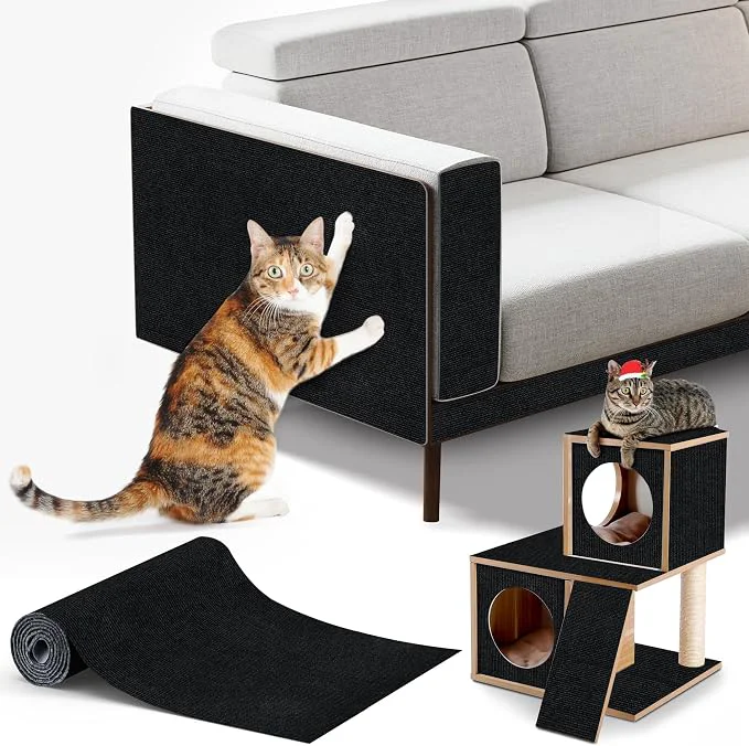 Versatile cat Scratching mat Self-Adhesive Trimmable Furniture Protector Responsible