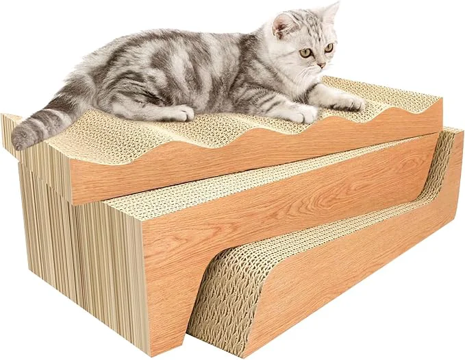 Specialty Cat Scratch Pad 3 Packs Corrugated Cardboards Cat Scratcher Pads Selected
