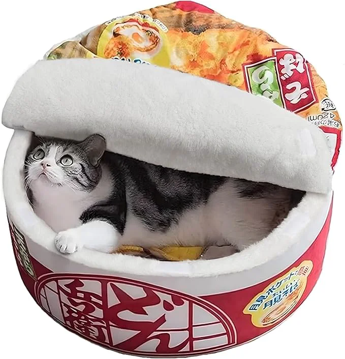 Classic 寵幸 Ramen Noodle Dog Cat Bed Keep Warm and Super Soft Creative Pet Nest Selected