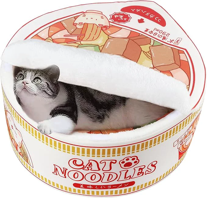 Smooth 寵幸 Ramen Noodle Dog Cat Bed Keep Warm and Super Soft Creative Pet Nest Exceptional