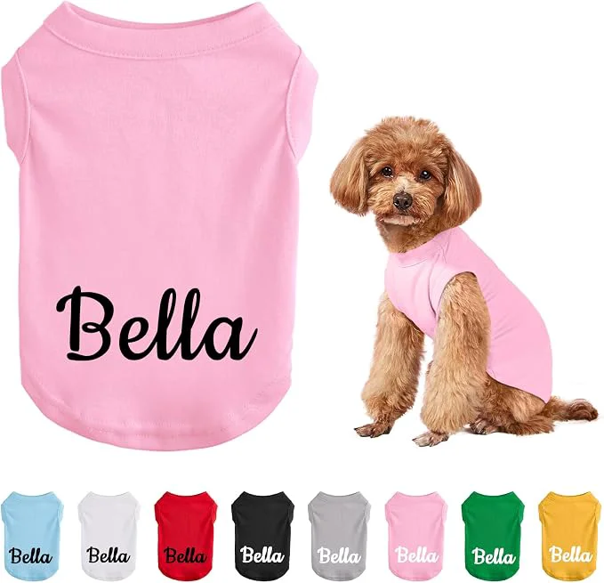 Advanced Custom Dog T-Shirts with Name for Pet Dogs Breathable Personalized Print or Effective