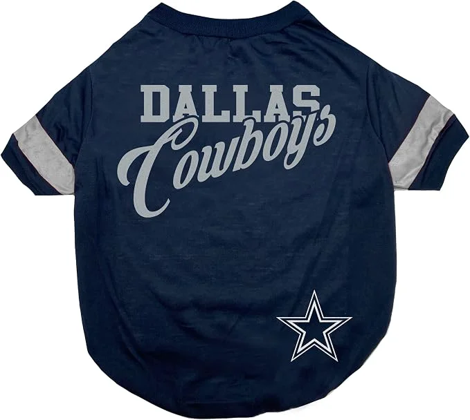 Advanced NFL Dallas Cowboys T-Shirt for Dogs Cats Medium. Football Dog Shirt for NFL Healthy