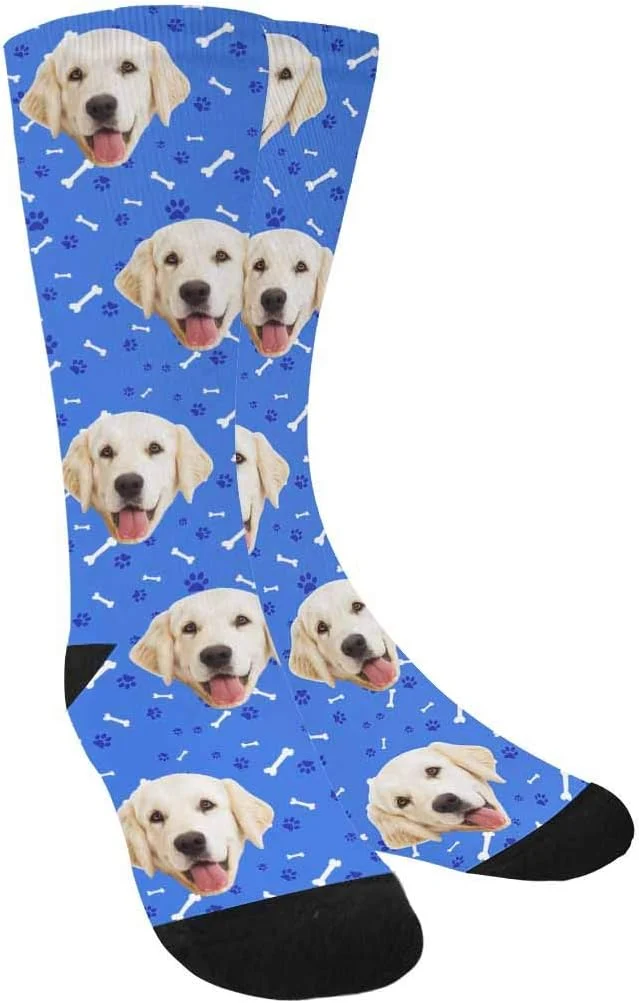 Superior MyPupSocks Custom Personalized Photo Pet Face Socks Cat and Dog Tracks Paws Professional