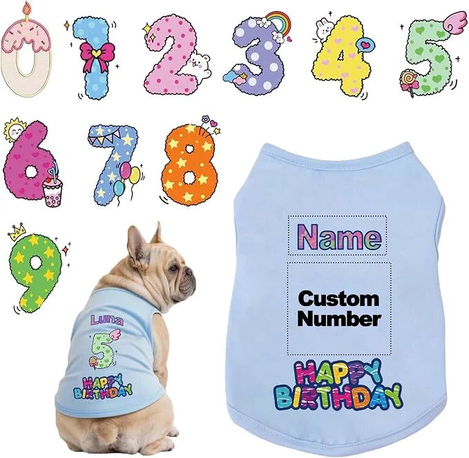 Safe Custom Dog Birthday Shirt Personalized Pet Apparel Print Verified