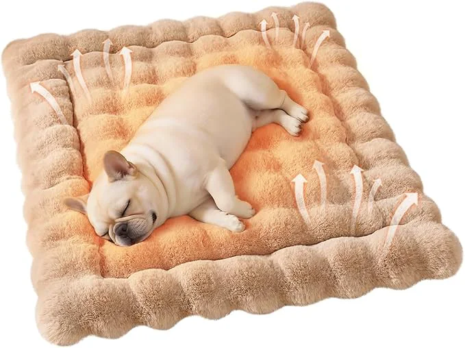 Carefully Designed Self-Warming Cat Bed Plush Faux Fur Pet Bed Mat Premium