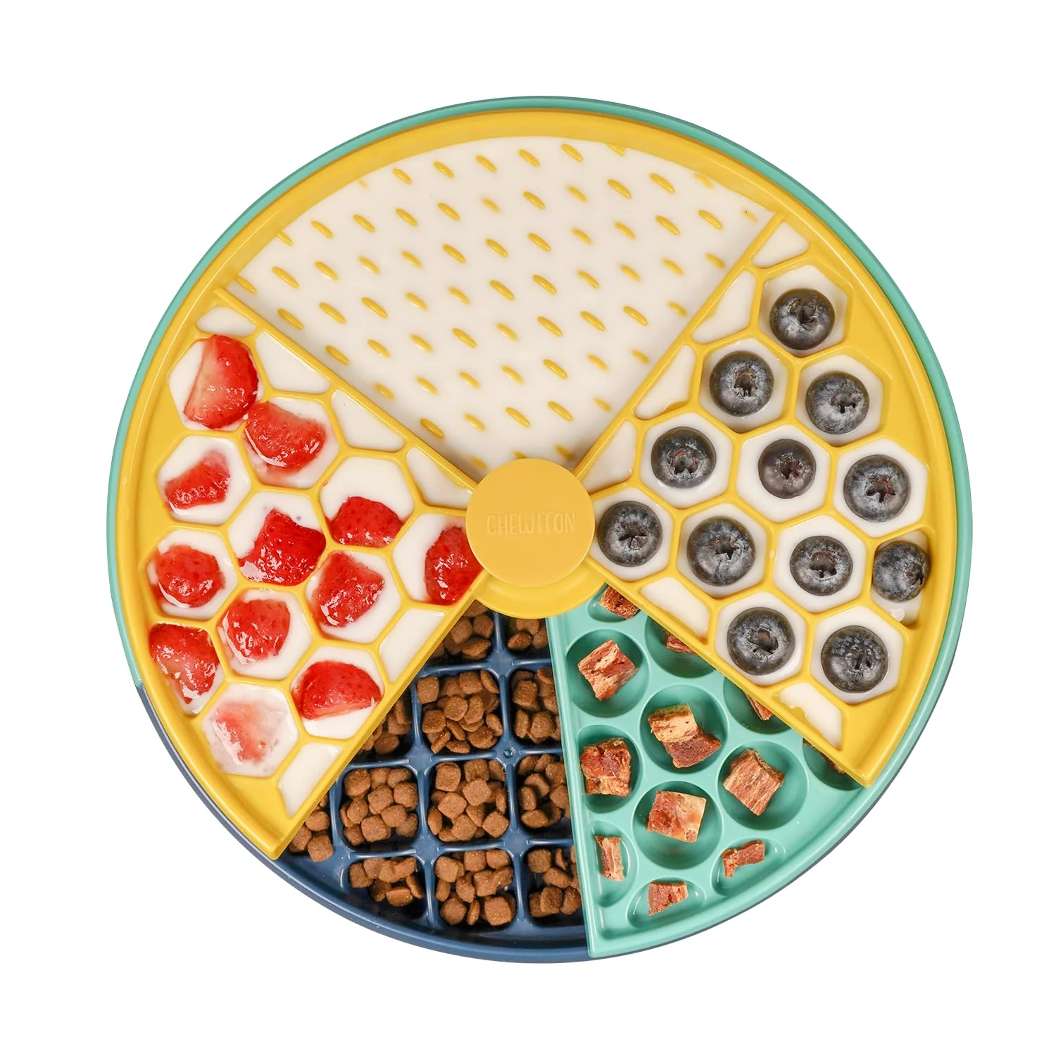 Organic CHEWFFON Interactive Spinning Puppy Puzzle Toy Slow Feeder – Mental Enrichment for Dogs Soft