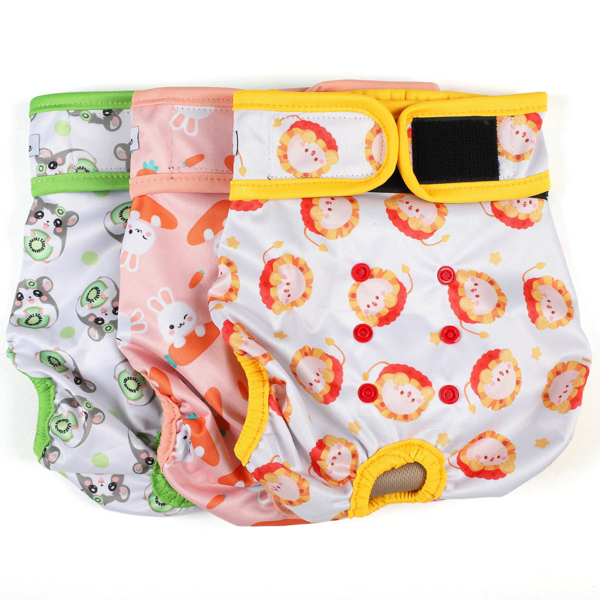 Fast Grecle Female Dog Diapers - Premium Reusable In-Heat Diapers for XL Rabbit with Adjustable Snaps Soft