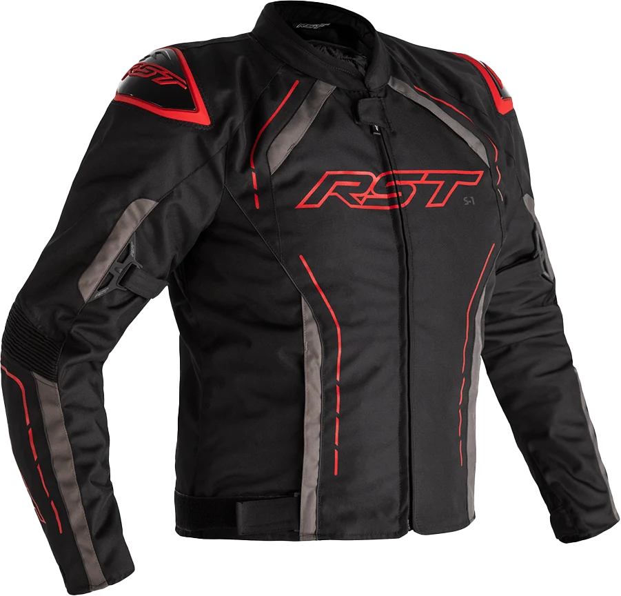 World-Class RST S1 Ce Jacket Black Grey Red Textile Md Classic