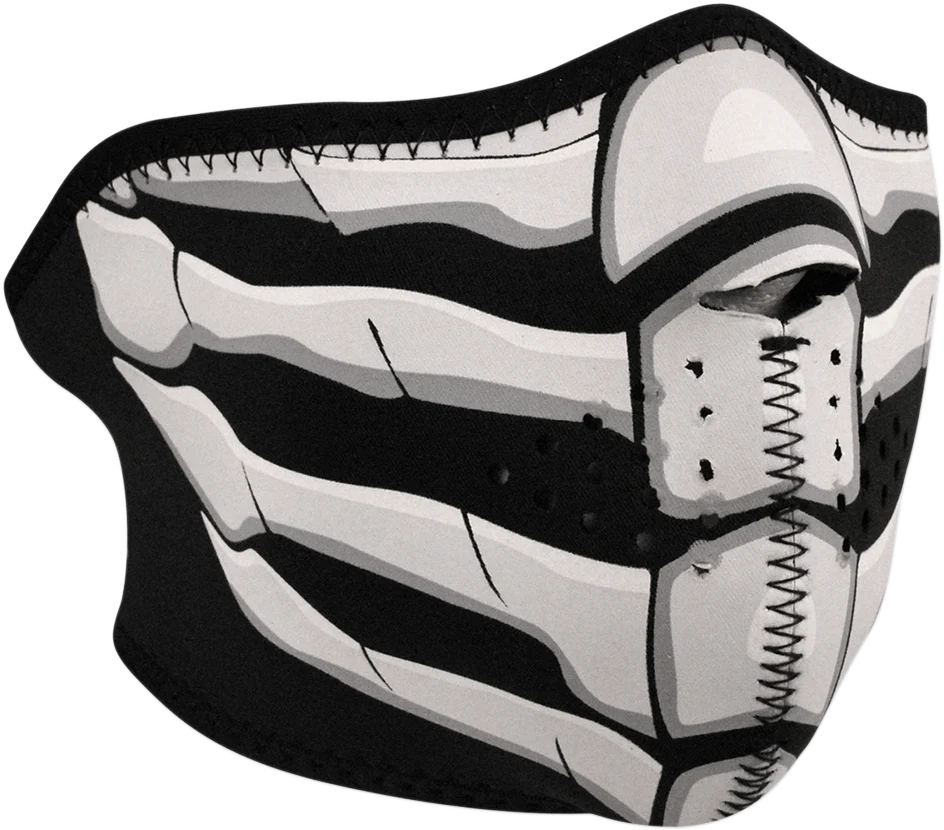 High-Grade ZAN HEADGEAR Half Mask - Bonebreath Glow In The Dark WNFM168HG Exceptional