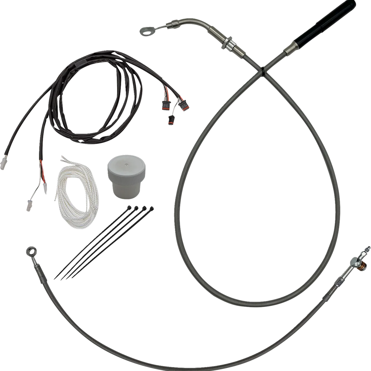 Next-Generation FAT BAGGERS INC. EZ Install Kit - 4 - FLHT FLHX - Braided 119012 Selected