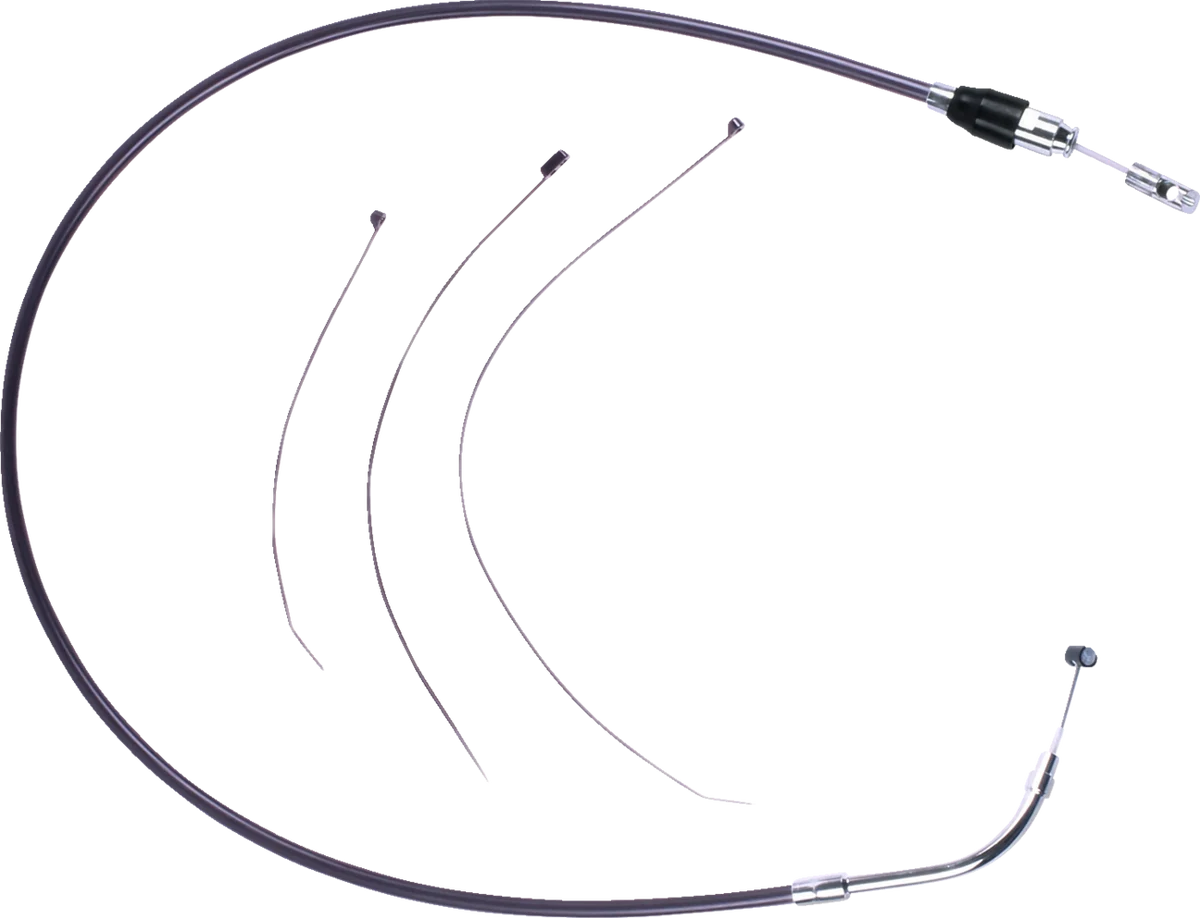 Original Design DRAG SPECIALTIES Quick Connect Clutch Cable - Upper - Black Chrome 4323900HE Reusable