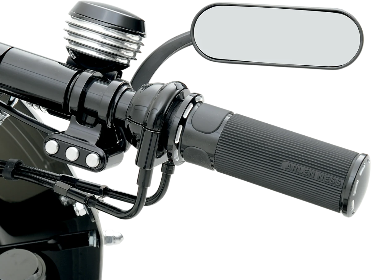 Fast ARLEN NESS Mirror - Micro - Mini - Side View - Oval - Black - Right 13-413 Official