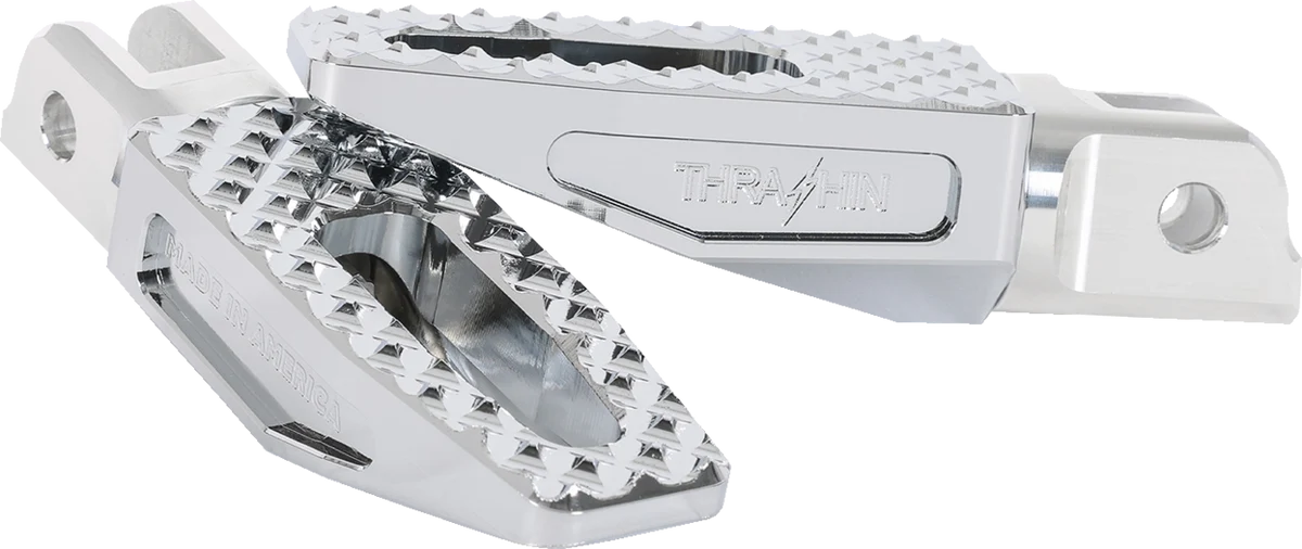 Elite THRASHIN SUPPLY CO. Slim P-54 Footpegs - Front - Chrome TSC-2021-3-SF Official
