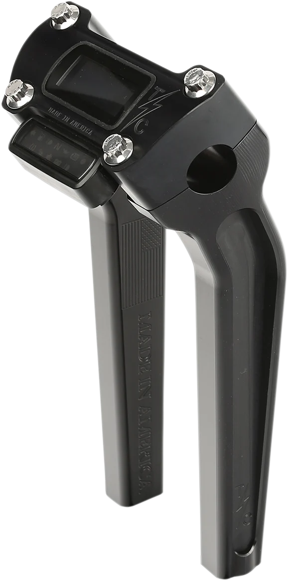 Premium THRASHIN SUPPLY CO. Risers - Pull Back - 9-1 2 - Gauge Cutout - Black TSC-9500-1 Stylish