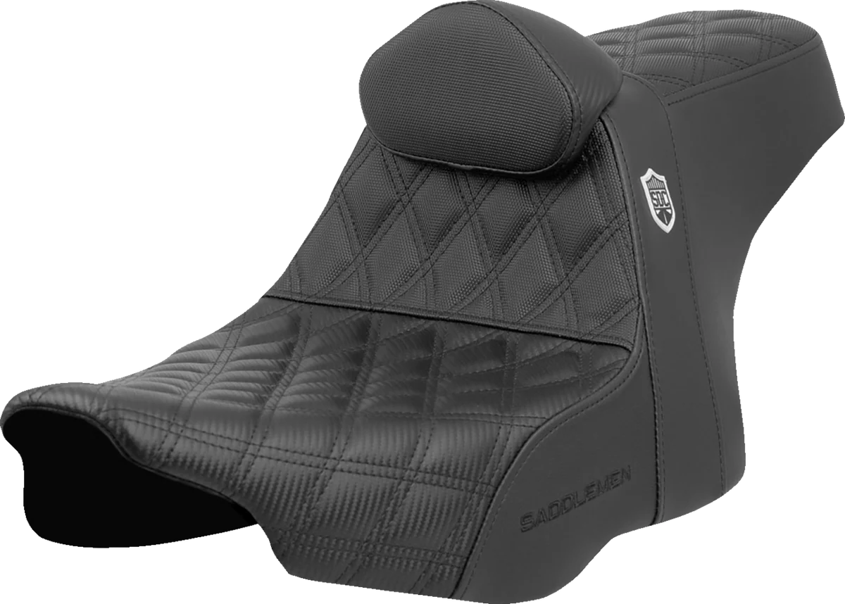 First-Class SADDLEMEN Pro Series SDC Performance Seat - Lattice Stitch - Gripper - w Backrest - FLH FLT '23-'24 SC82307DB0 Innovative