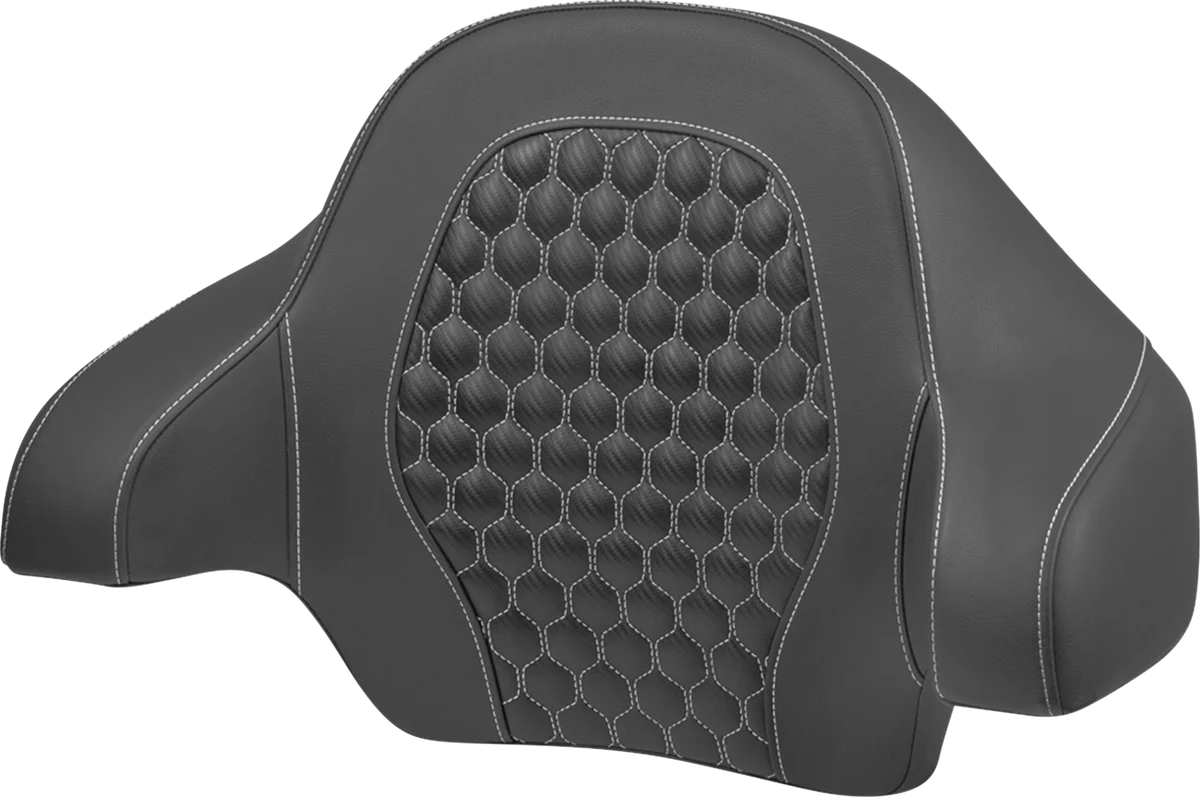 Reliable SADDLEMEN Tour Pack Backrest Pad - Honeycomb - White Stitching - FLH FLT '14-'24 814-07-15106 Top-Quality