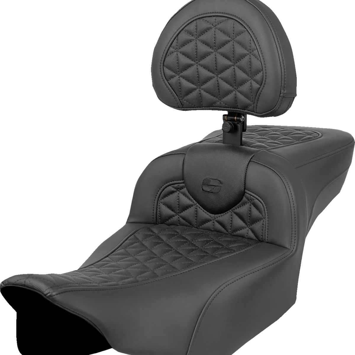 Comfortable SADDLEMEN RoadSofa Tri Gripper Seat - Extended Reach - w Backrest - FLH FLT '23-'24 823-07-211B0 Fine