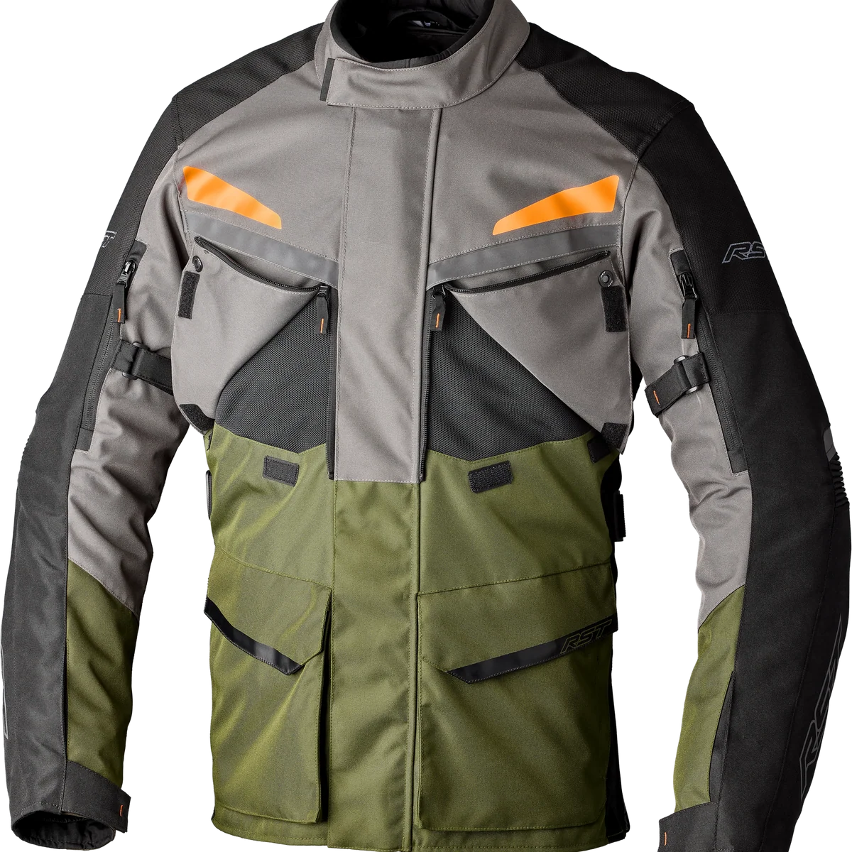 High-Grade Maverick Evo Ce Jacket Khaki Grey Orange Textile 4xl Crafted