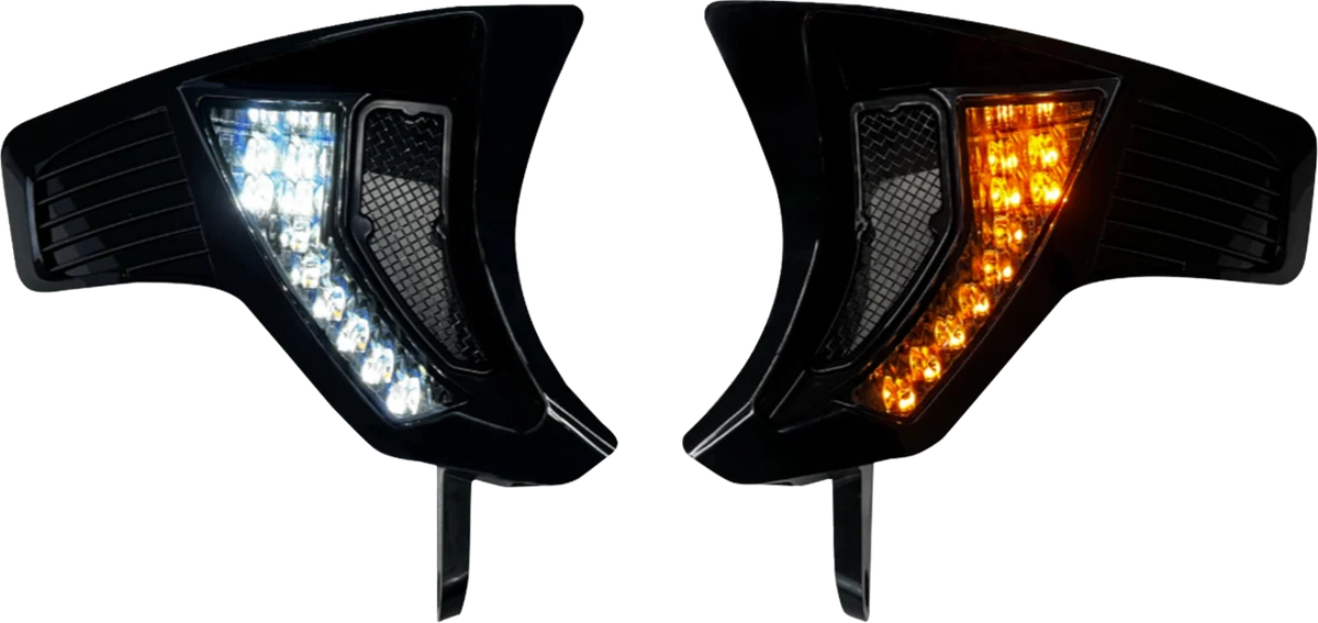 Contemporary CUSTOM DYNAMICS Shark Demon® Turn Signal Vents - Smoke Lens SD-RG23-VTS-AW Original Design