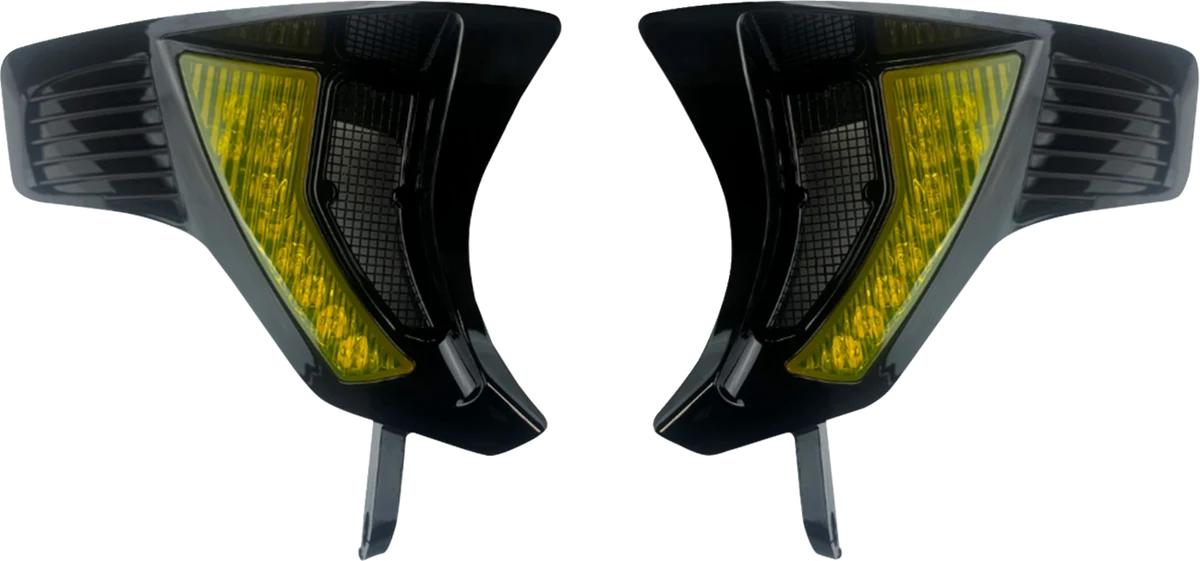 Selected CUSTOM DYNAMICS Shark Demon® Turn Signal Vents - Yellow Lens SD-RG23-VTS-AB Trusted