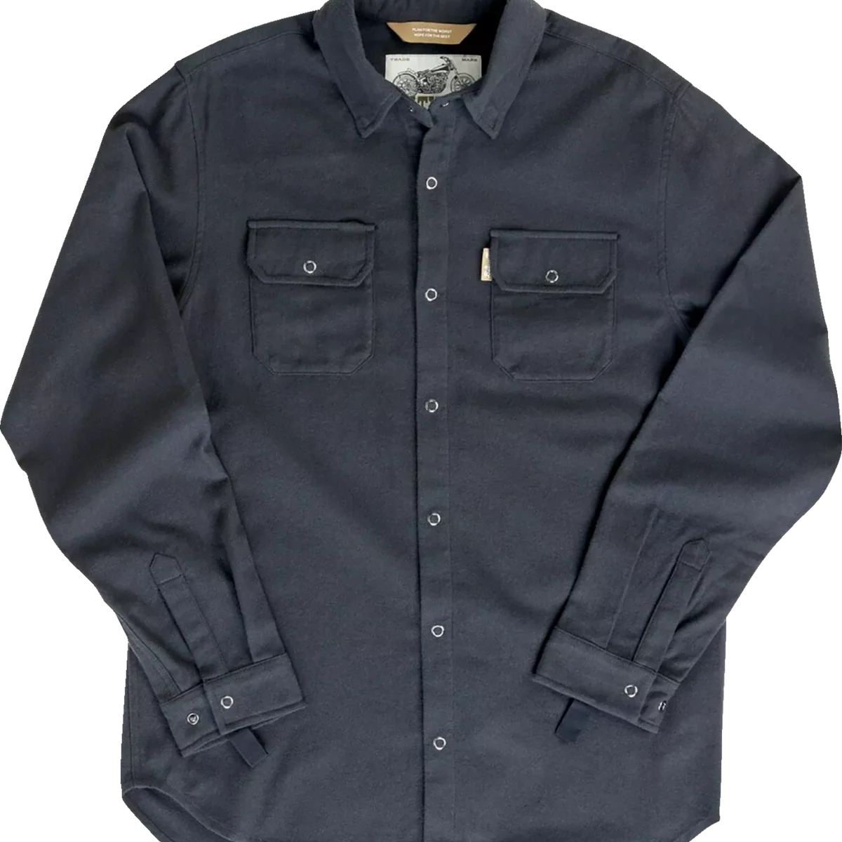 Genuine BILTWELL HI Test Flannel Shirt - Black - Large 8128-124-004 Secure