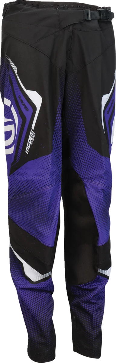 Minimalist MOOSE OFFROAD Youth Qualifier Pro Pants - Black Purple White - US 18 2903-2658 Solid