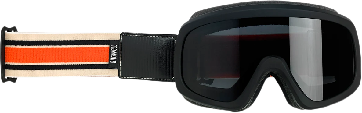 Authentic BILTWELL Overland 2.0 Goggle - Racer - Black Orange Cream - Smoke Lens 2111-5102-005 Advanced