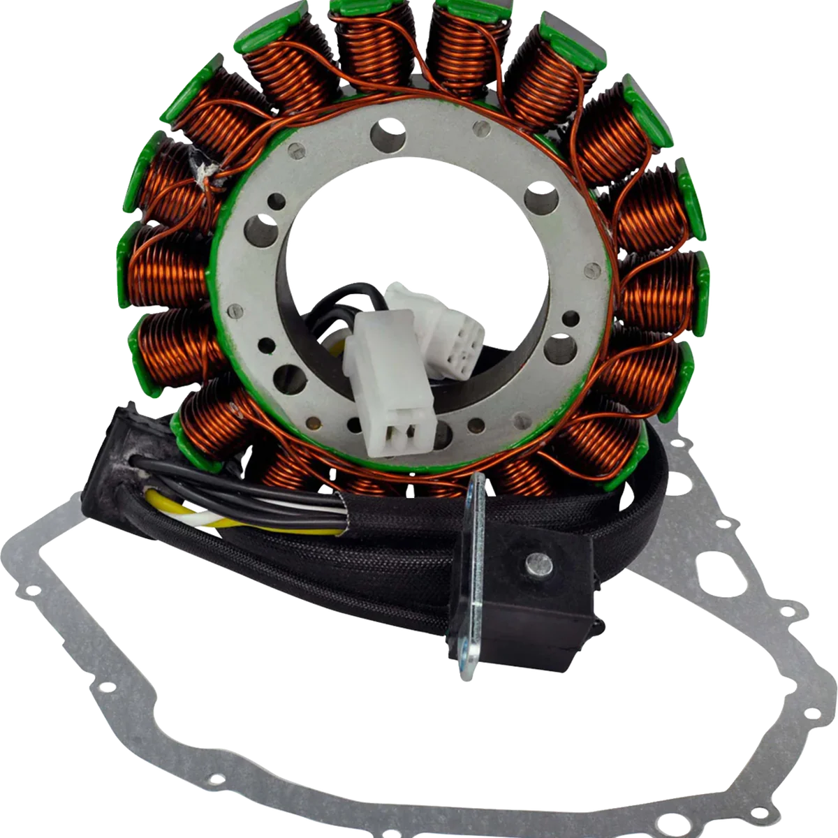 Luxury RM STATOR Stator with Crankcase Cover Gasket - Arctic Cat Suzuki RM01015G Green