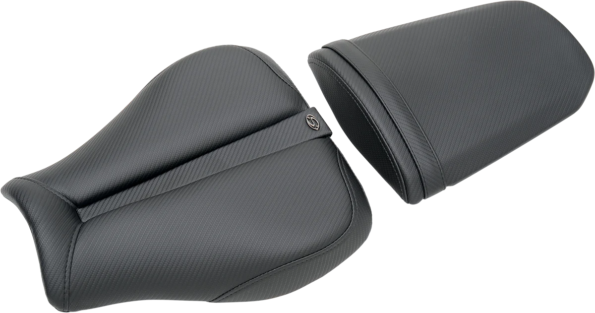 Trusted SADDLEMEN Gel Channel™ Track Carbon Fiber Sport Seat - Black - GSXR 600 750 0810-S019 Exclusive