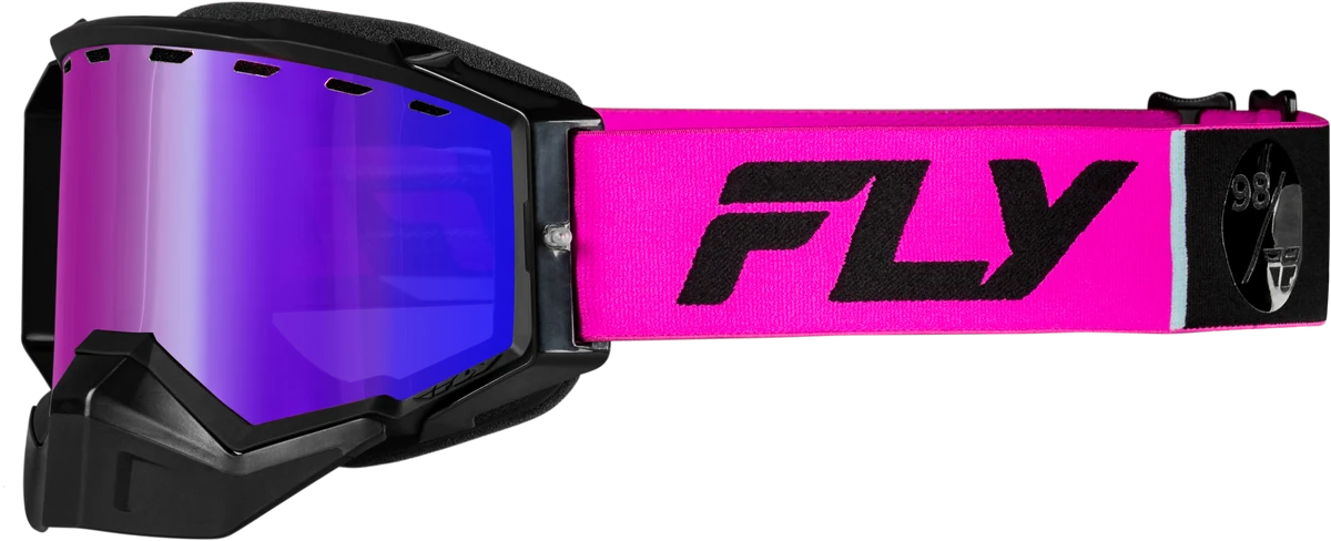 Unique Zone Elite Snw Goggle Pink Blk W Plrzd Rose Lens Organic