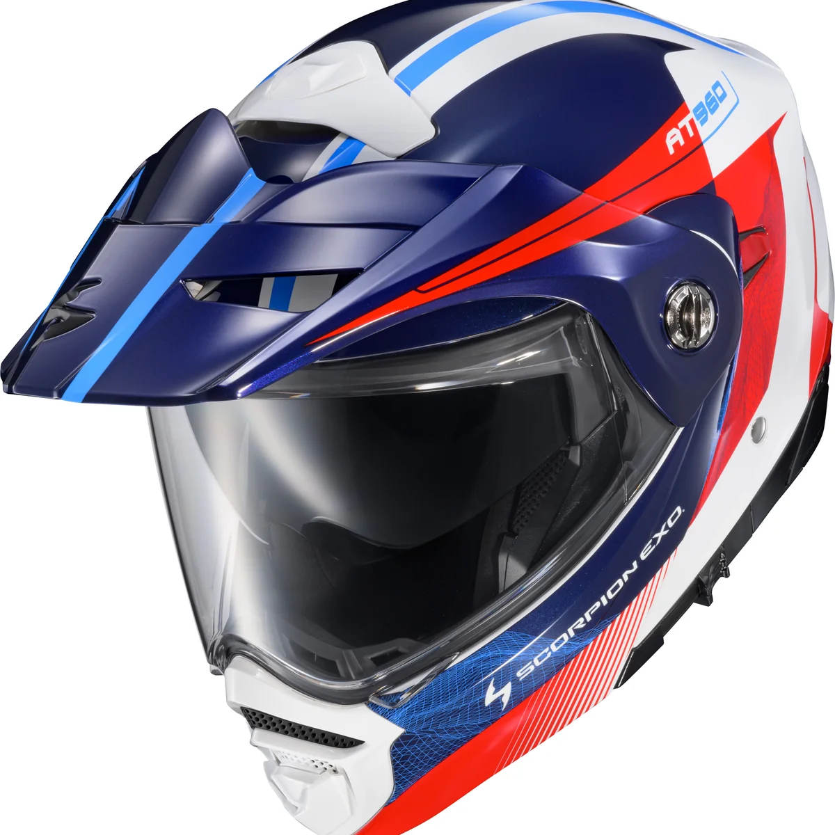 Functional Exo At960 Modular Helmet Topographic 2 Red Wht Blue Sm Easy-to-Use