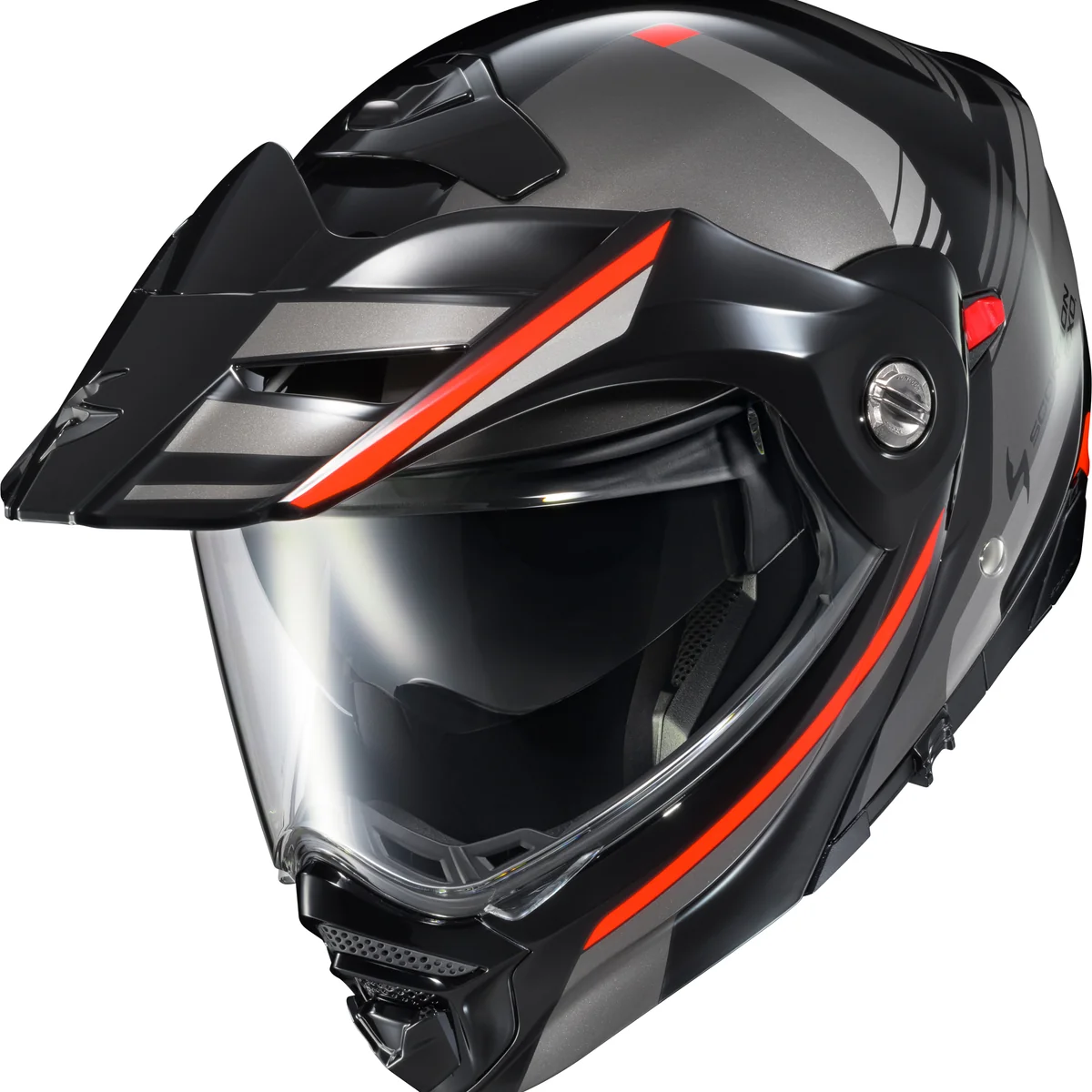 Soft Exo At960 Modular Helmet Monk Black Red 3x Detailed