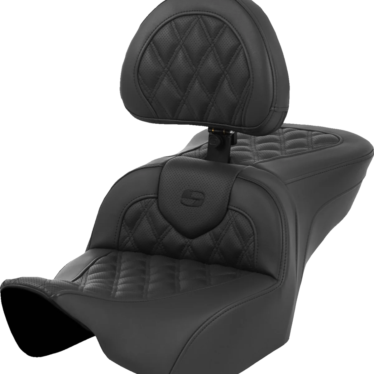 Fine SADDLEMEN Heated Roadsofa™ Seat - Lattice Stitch - w Backrest - FLT FLH '23-'24 823-07-182C0 Powerful