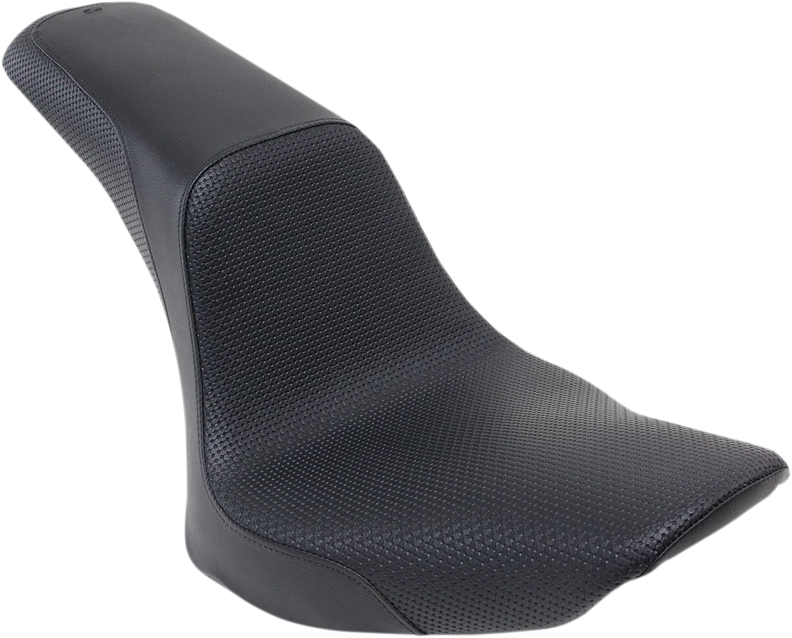Practical SADDLEMEN Profiler™ Basketweave Seat - Black - Softail '06-'17 806-23-147 Minimalist