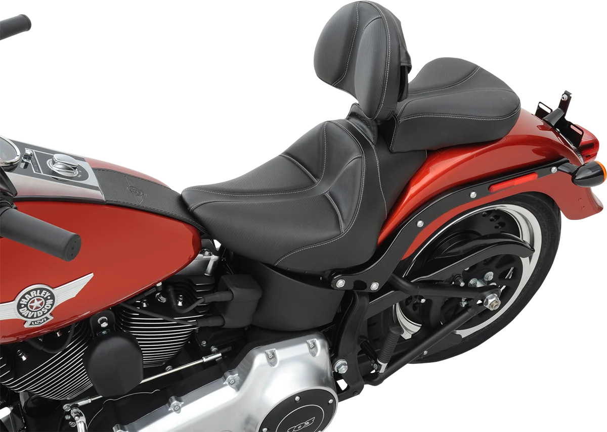 Fashionable SADDLEMEN Dominator Pillion Pad - Standard Reach - Black w Gray Stitching - FL FX '06-'17 806-12-0162 Trendy