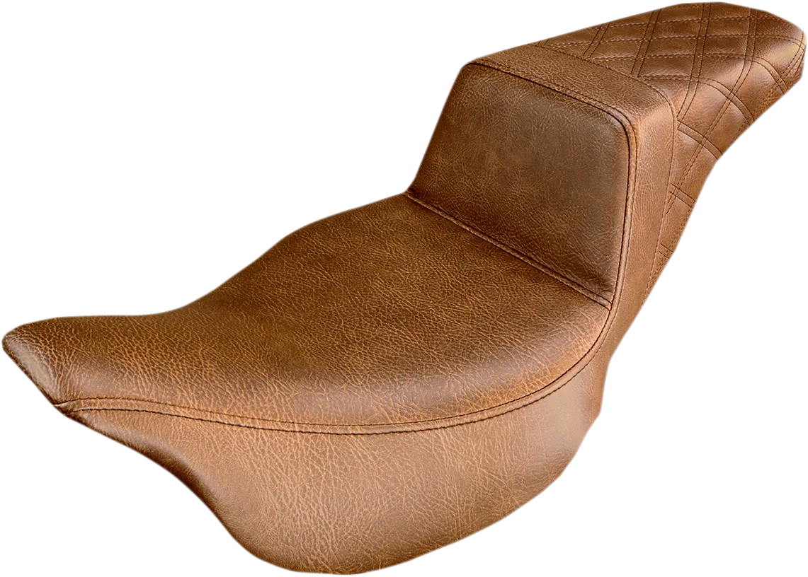 Outstanding SADDLEMEN Step-Up Seat - Rear Lattice Stitch - Brown - FL '08-'24 808-07B-173BR Stylish