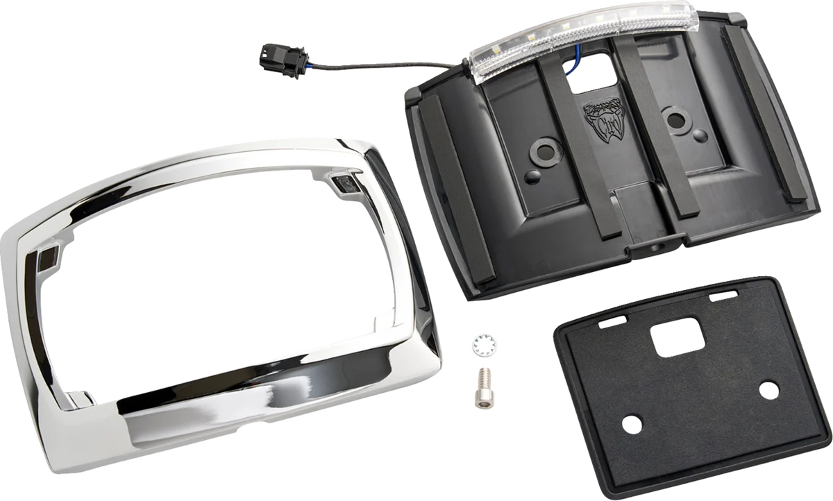 Breathable CIRO License Plate Frame - LED - Curved - Chrome 40500 Powerful