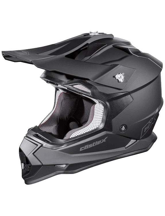 Convenient Castle - X Mode MX Off-Road Helmet - Matte Black - L Safe