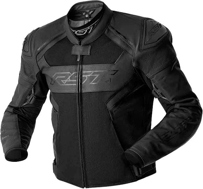 Superior RST S1 D3O Mesh Leather Motorcycle Jacket – CE AA Black Elite