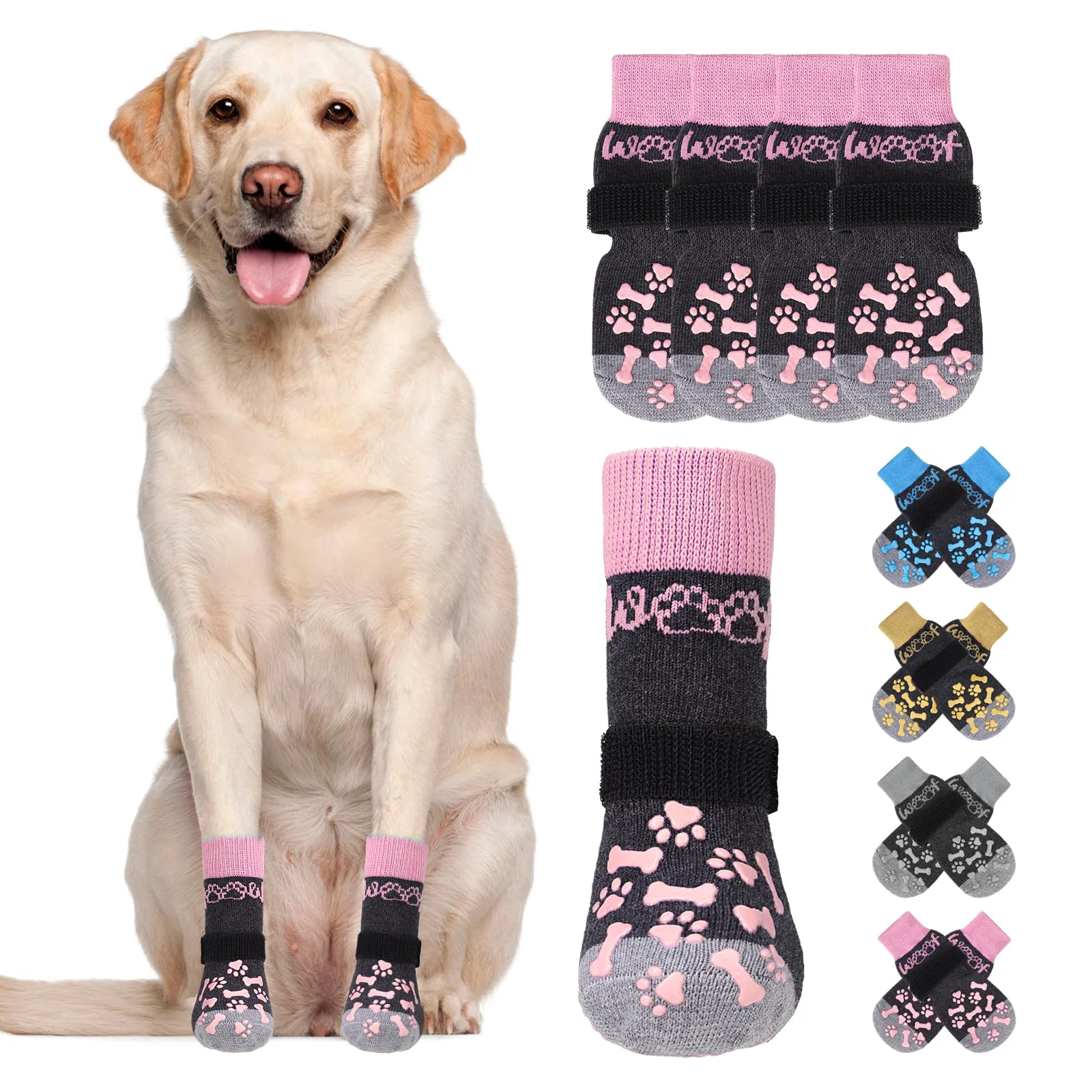 Enhanced KOOLTAIL Dog Socks – Anti-Slip Paw Protection for Hot Cold Pavement Top-Quality