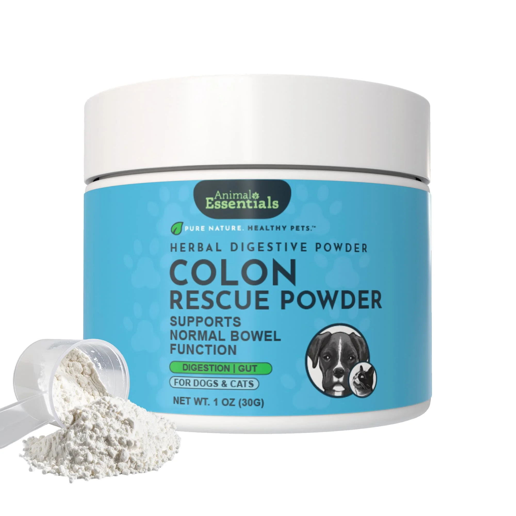 Artisan Animal Essentials Colon Rescue Powder – Herbal GI Support for Dogs Cats Organic No Preservatives Smart