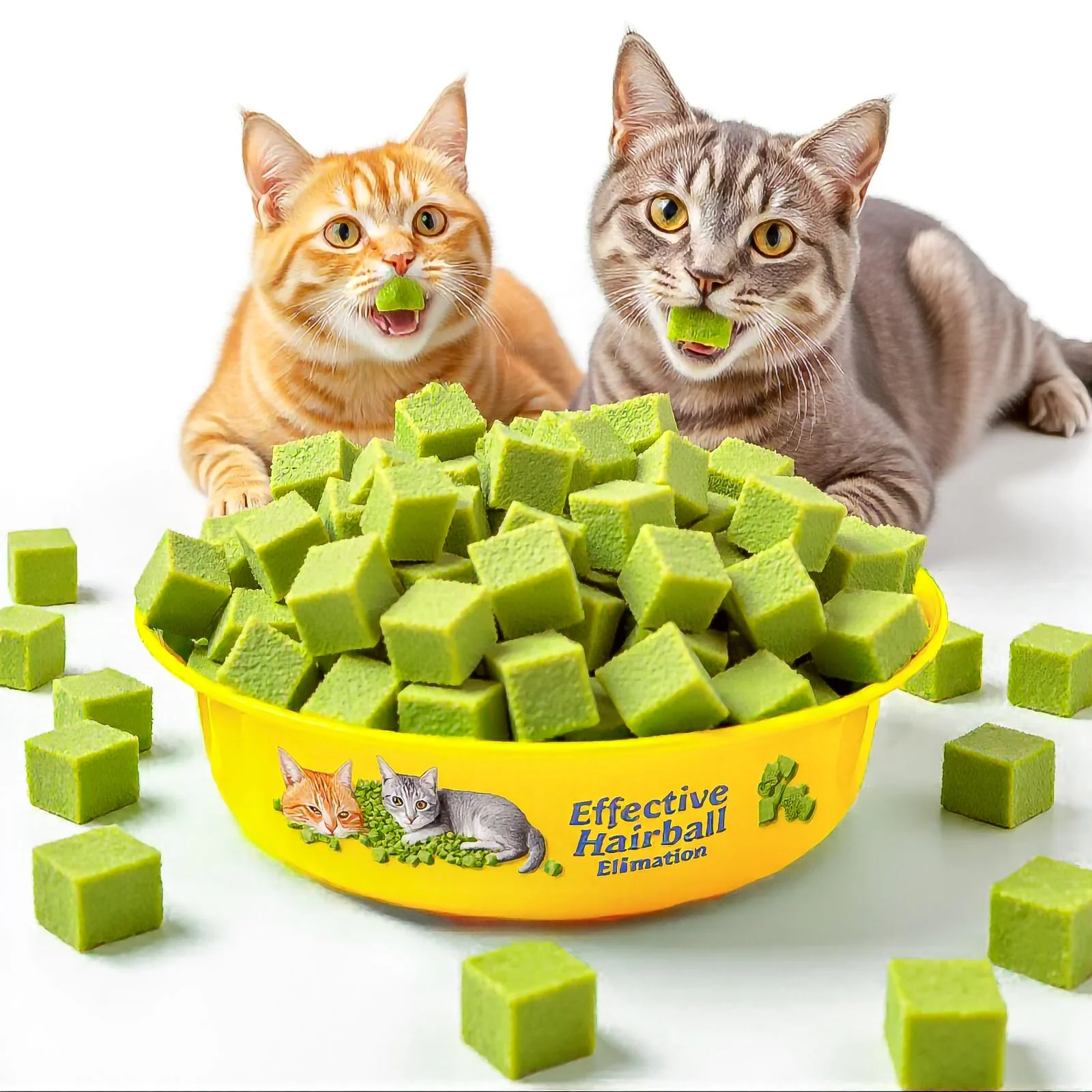 Eco-Friendly NSWXZDS Cat Grass Treats 120g – ze-Dried Chicken Catnip Toy Hairball Dental Care Soft