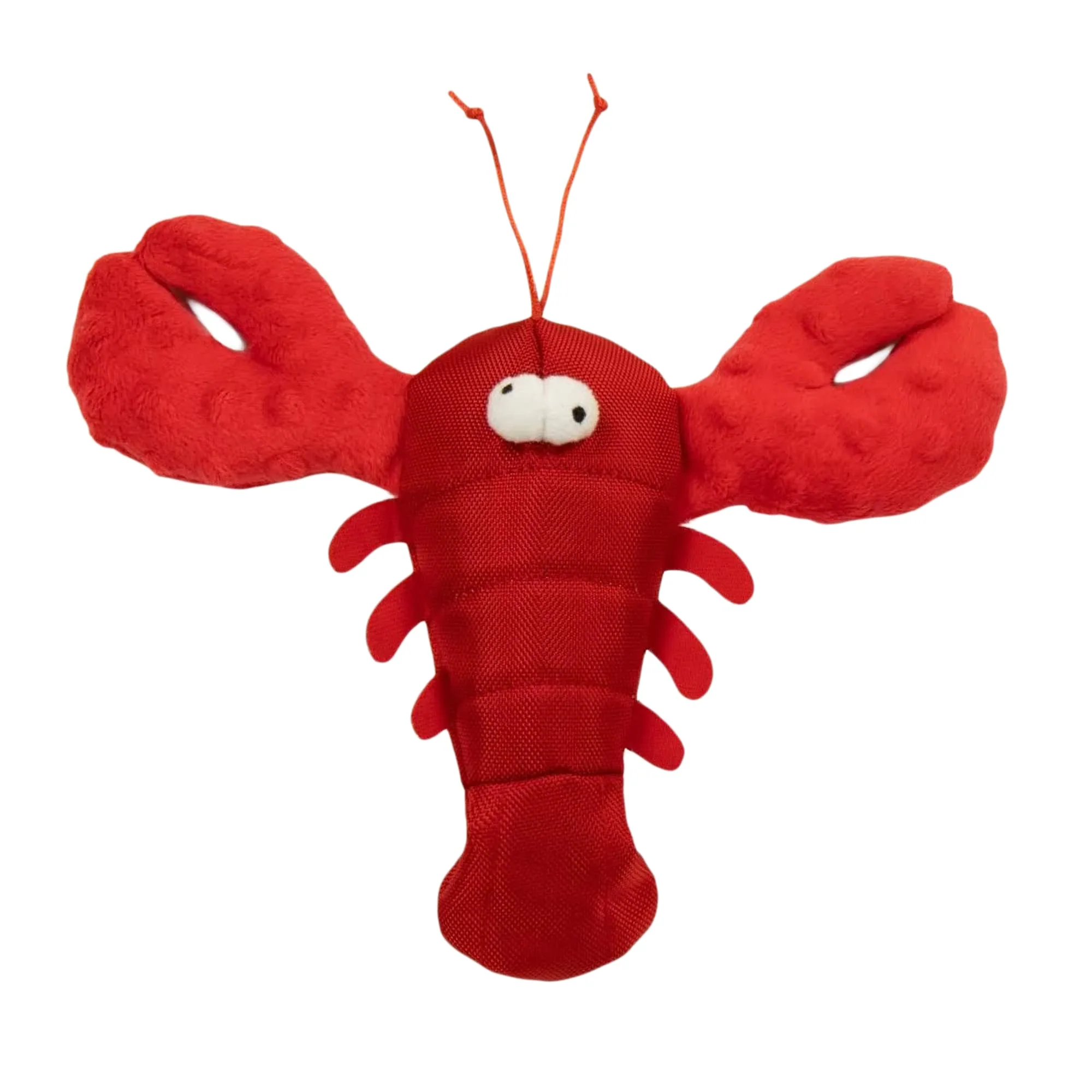 Soft TrustyPup Tough 'N Fun Lobster Squeaky Plush Toy – Red Medium Chew Guard Technology Genuine