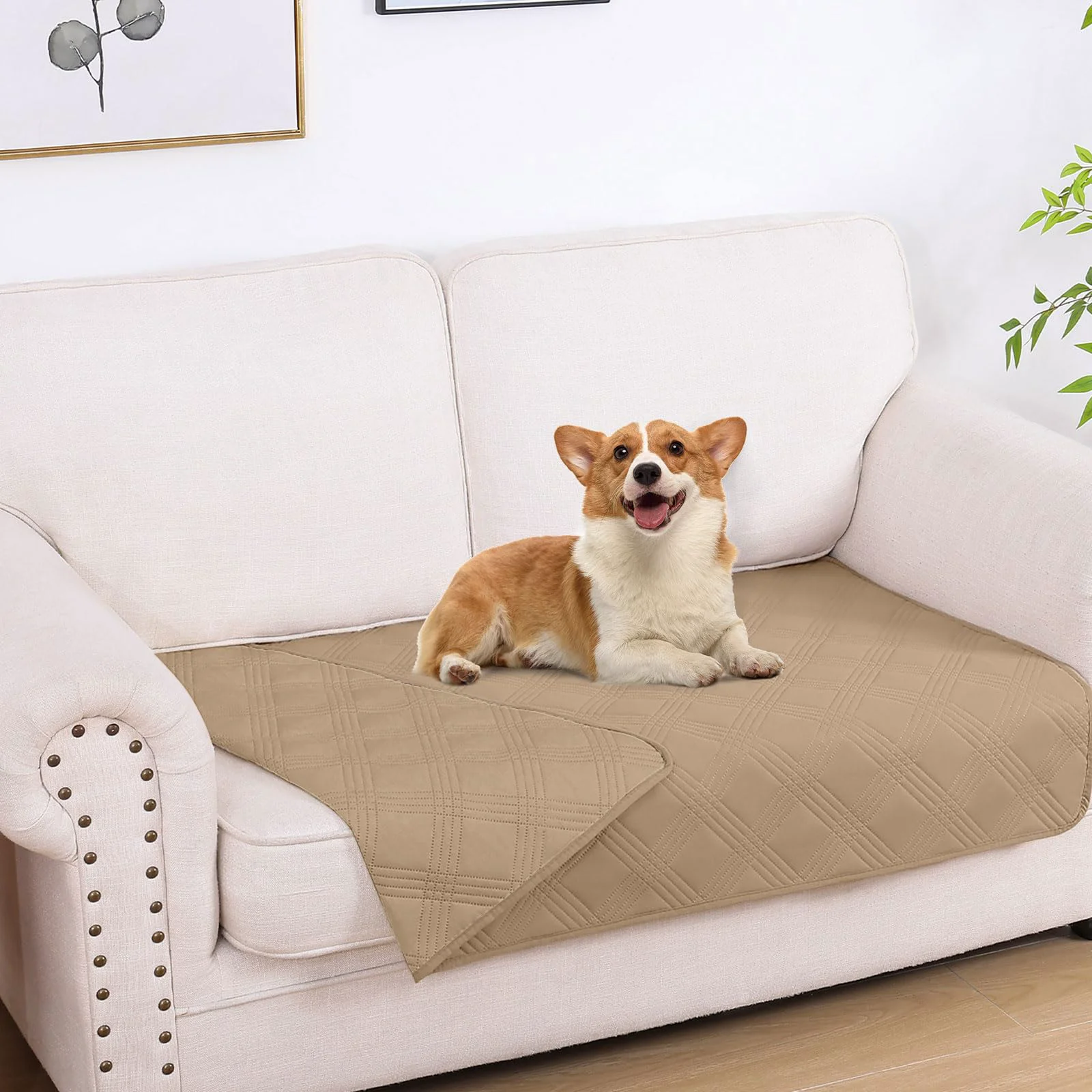 Consistent hyha Waterproof Dog Blanket — Reversible Washable Sofa Cover 30x53 Camel Quality