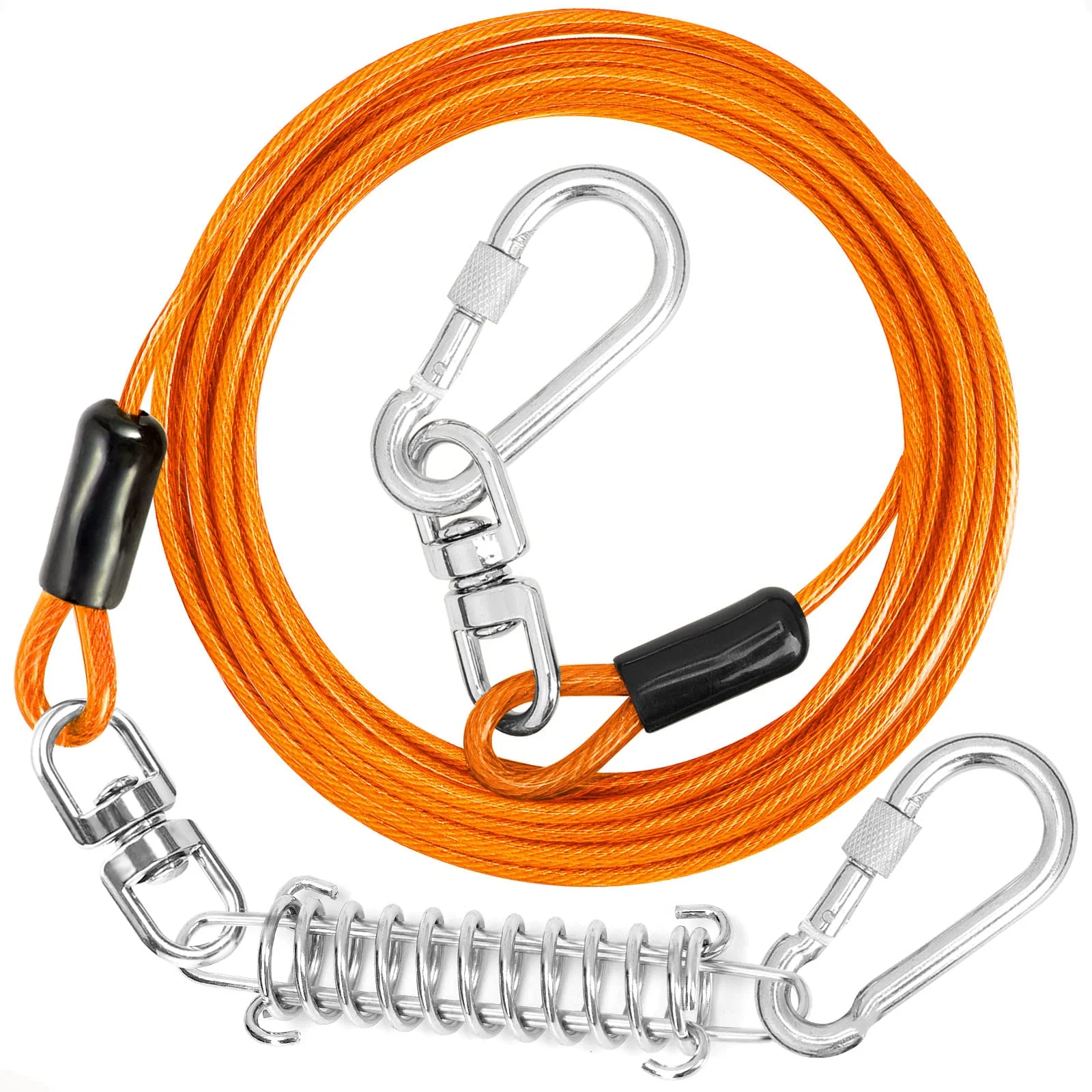 Classic jenico Dog Tie Out Cable — Heavy-Duty Outdoor Pet Tether 10–150 ft with Swivel Hook Prestigious