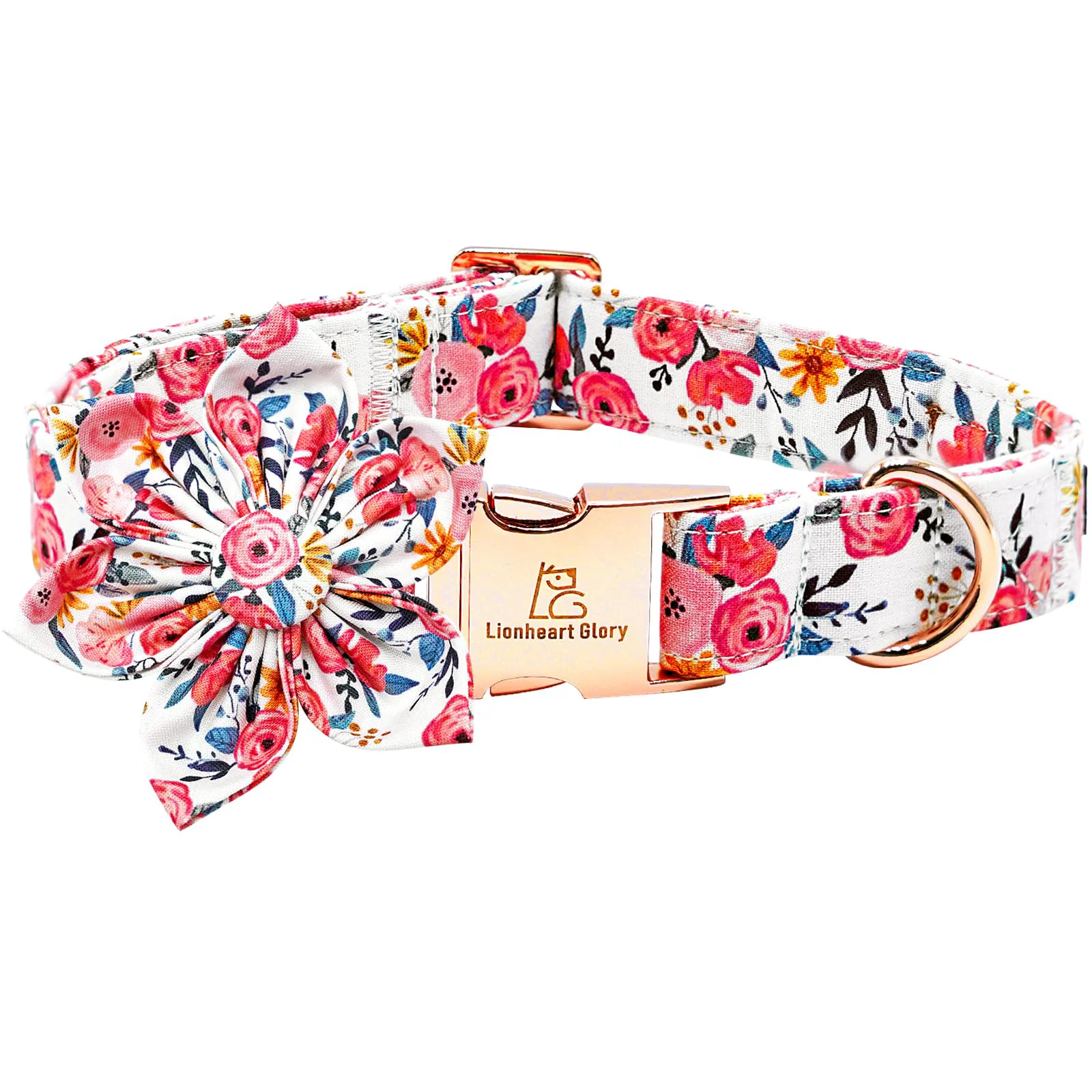 Trendy Lionheart glory Floral Dog Collar for Small Dogs – Soft Adjustable Durable Next-Generation